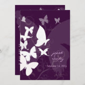 Flattern durch... Schmetterlinge 12x18 Einladung (Vorne/Hinten)