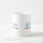 Flattern: Gekommen zur Pfeil-Seiten-Weiß-Tasse Kaffeetasse (Mittel)