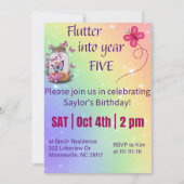 flattern in Jahr fünf Einladung (Vorderseite)