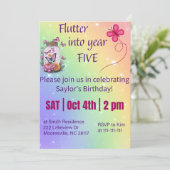flattern in Jahr fünf Einladung (Stehend Vorderseite)