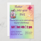 flattern in Jahr fünf Einladung (Vorne/Hinten)