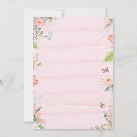 Flattern und schwindelerregendes Party zum Geburts Einladung (Rückseite)