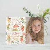 Flattern und spielen Fairy Birthday Einladung (Stehend Vorderseite)