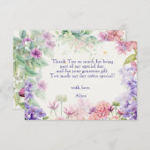 Flattern und wirbeln Fairy Garden Aquarell Geburts Dankeskarte (Vorne/Hinten)