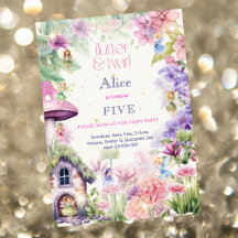 Flattern und wirbeln Fairy Garden Aquarell Geburts