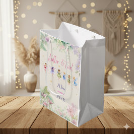 Flattern und wirbeln Fairy Garden Aquarell Geburts Mittlere Geschenktüte