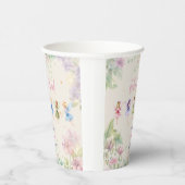 Flattern und wirbeln Fairy Garden Aquarell Geburts Pappbecher (Rechts)