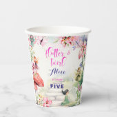 Flattern und wirbeln Fairy Garden Aquarell Geburts Pappbecher (Vorderseite)