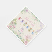 Flattern und wirbeln Fairy Garden Aquarell Geburts Serviette (Ecke)