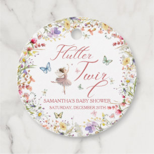 Flattern und Wirbeln Magische Flügel Baby Shower Geschenkanhänger