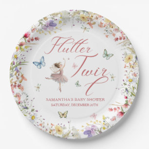 Flattern und wirbeln magische Flügel Baby Shower Pappteller