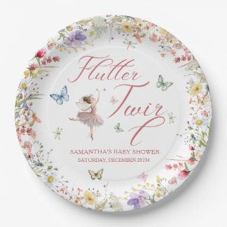 Flattern und wirbeln magische Flügel Baby Shower Pappteller