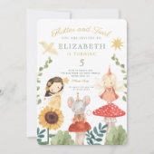 Flattern und wirbeln Verzauberte Fee zum Geburtsta Einladung (Vorderseite)