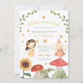 Flattern und wirbeln Verzauberte Fee zum Geburtsta Einladung (Vorderseite)