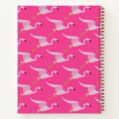 Flatternde Flamingos Notizblock (Rückseite)