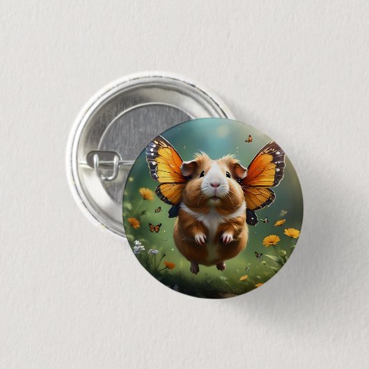 "Flatterpaws: Die Guinea, in der das Schwein flieg Button (Vorne & Hinten)