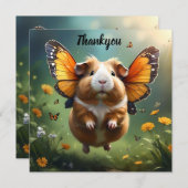 "Flatterpaws: Die Guinea, in der das Schwein flieg Dankeskarte (Vorne/Hinten)