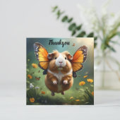 "Flatterpaws: Die Guinea, in der das Schwein flieg Dankeskarte (Stehend Vorderseite)