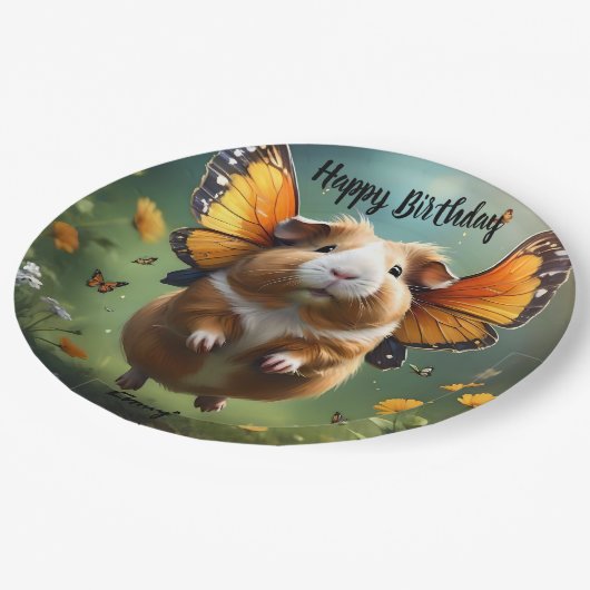 "Flatterpaws: Die Guinea, in der das Schwein flieg Pappteller (Schrägansicht)