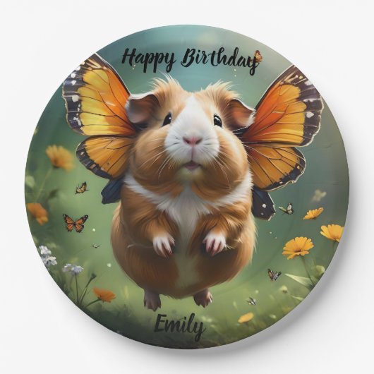 "Flatterpaws: Die Guinea, in der das Schwein flieg Pappteller (Vorderseite)