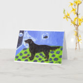 Flattie Sinne lächelnd Mond Karte (Gelbe Blume)