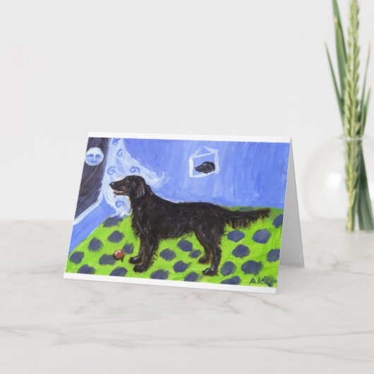 Flattie Sinne lächelnd Mond Karte (Vorderseite)