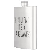 Flatulent In Six Languages Hip Flask Flachmann (Links)