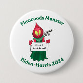 Flatwood Monster Biden-Harris-Button Button (Vorderseite)
