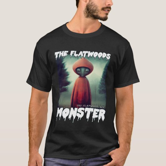 Flatwoods Monster Braxie 1952 Creepy Alien Cryptid T-Shirt (Vorderseite)