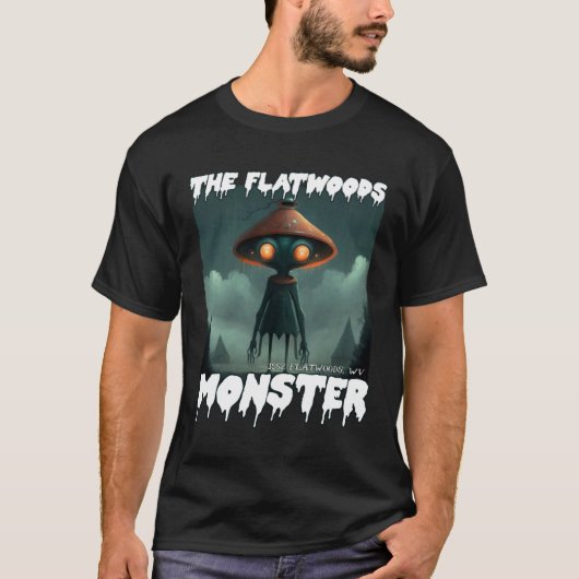Flatwoods Monster Braxie 1952 Creepy Scary Cryptid T-Shirt (Vorderseite)