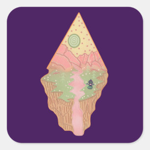 Flatwoods-Monster-Heimatplanet Kryptozoologische Quadratischer Aufkleber