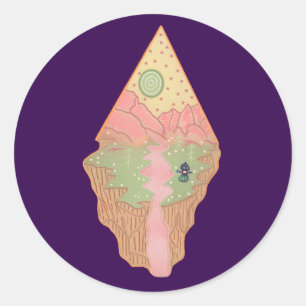 Flatwoods-Monster-Heimatplanet Kryptozoologische Runder Aufkleber