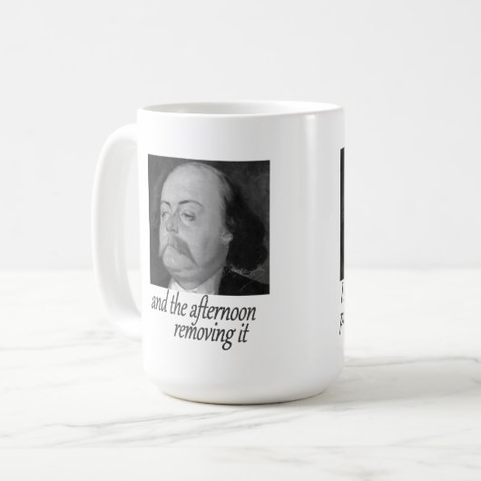 Flaubert: Komma herein, Komma heraus Kaffeetasse (Vorderseite Links)