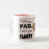 Flaumige der Kaffee-Tasse des Mutterschafs Zweifarbige Tasse (Vorderseite Links)