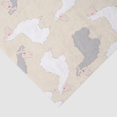 Flaumige graue u. weiße Lamas Seidenpapier (Ausschnitt)