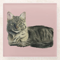 Flaumige Katzen-Aquarell-Malerei