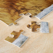 Flaumige langhaarige orange männliche Katze Puzzle (Seite)