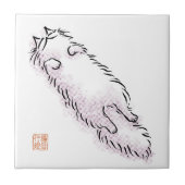Flaumige Reinfall-Katze Fliese (Vorderseite)