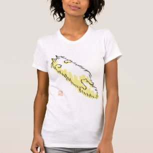 Flaumige Reinfall-Katze (gelber Punkt) T-Shirt