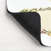 Flaumige Reinfall-Katze (Kaliko) Mousepad (Ecke)