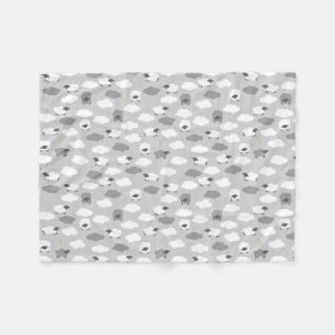 Flaumige Schafe Fleecedecke