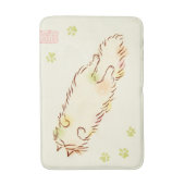 Flaumige schläfrige Katze Badematte (Vorderseite Vertikal)