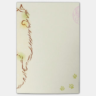 Flaumige schläfrige Katze Post-it Klebezettel