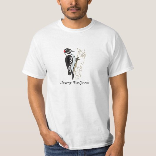 Flaumige Specht-Illustration T-Shirt (Vorderseite)