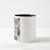 Flaumige weiße Baumwollrunde samenkapseln Zweifarbige Tasse (Mittel)