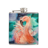 Flaumiger Flamingo Flachmann (Vorderseite)