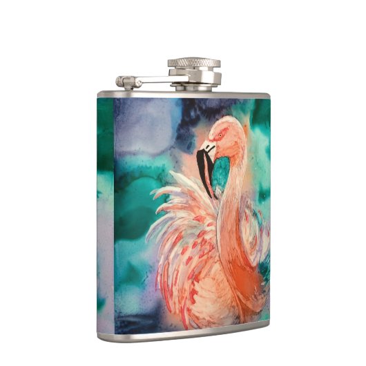 Flaumiger Flamingo Flachmann (Rechts)