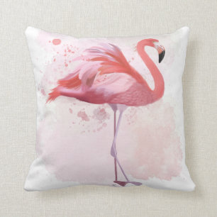 Flaumiger Flamingo Kissen