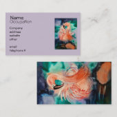 Flaumiger Flamingo Visitenkarte (Vorne/Hinten)