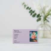 Flaumiger Flamingo Visitenkarte (Stehend Vorderseite)